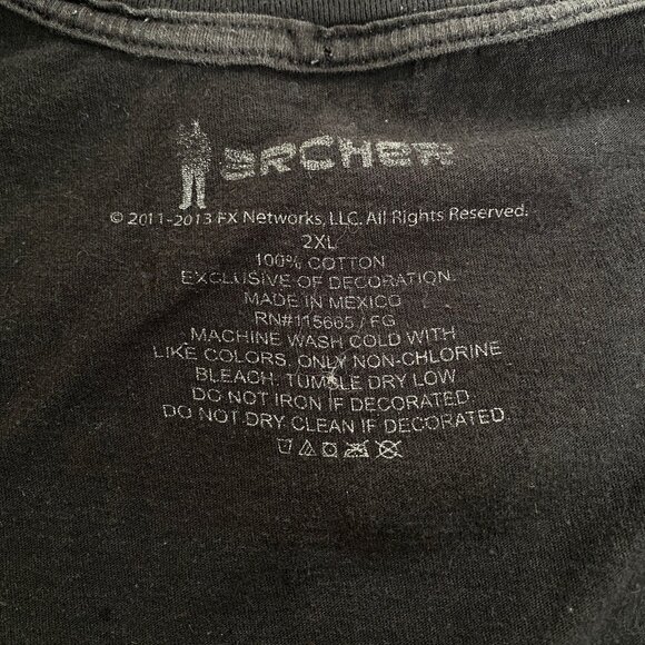 🧿 2 for $25 🧿 UNISEX 2XL - Archer - Danger Zone - Officially Licensed Tee - Picture 4 of 6